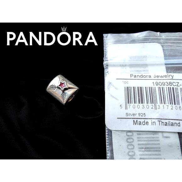 Authentic Pandora Silver Red Enamel Letter to Santa Bead 791390EN58 – NWOT - Picture 6 of 7